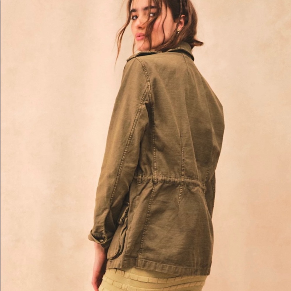 Free People Military Distressed Jacket